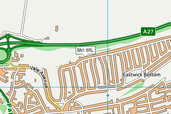 BN1 8RL map - OS VectorMap District (Ordnance Survey)