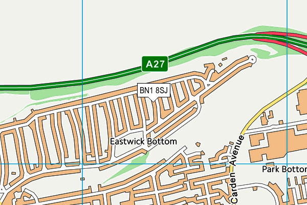 BN1 8SJ map - OS VectorMap District (Ordnance Survey)