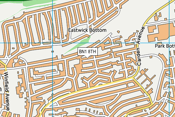 BN1 8TH map - OS VectorMap District (Ordnance Survey)