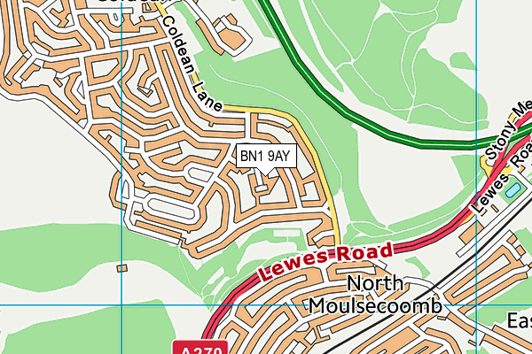 BN1 9AY map - OS VectorMap District (Ordnance Survey)