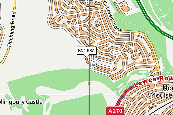 BN1 9BA map - OS VectorMap District (Ordnance Survey)