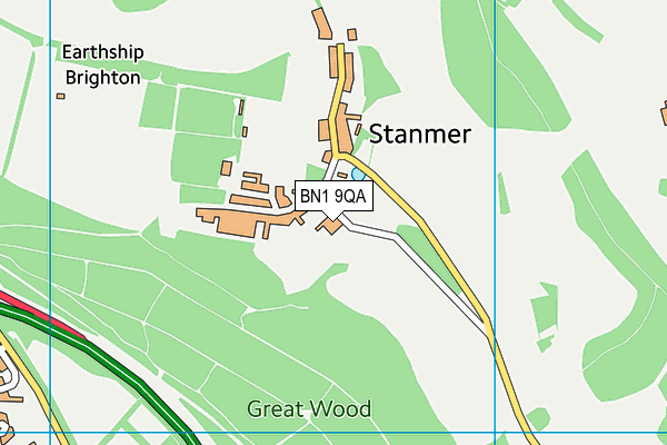 Stanmer Park map (BN1 9QA) - OS VectorMap District (Ordnance Survey)