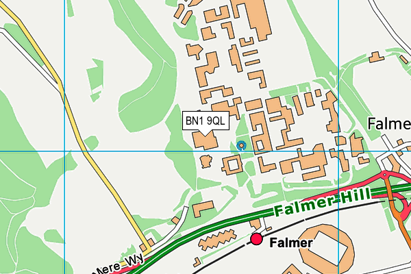 BN1 9QL map - OS VectorMap District (Ordnance Survey)