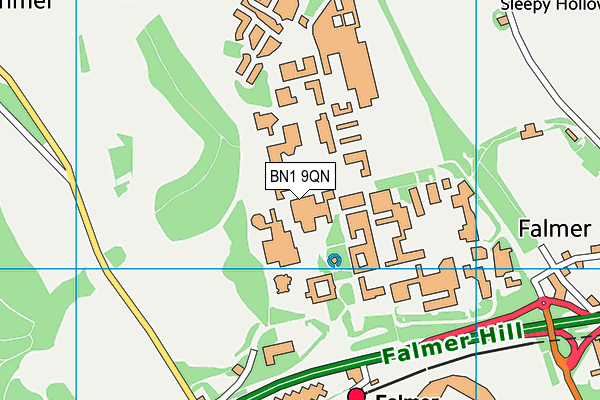 BN1 9QN map - OS VectorMap District (Ordnance Survey)