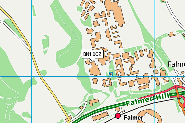 BN1 9QZ map - OS VectorMap District (Ordnance Survey)