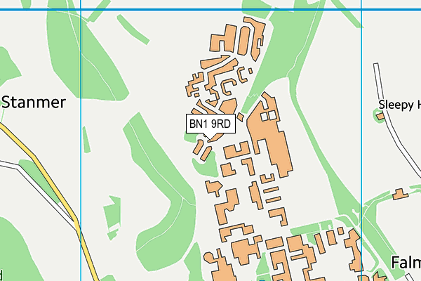 BN1 9RD map - OS VectorMap District (Ordnance Survey)