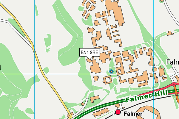 BN1 9RE map - OS VectorMap District (Ordnance Survey)