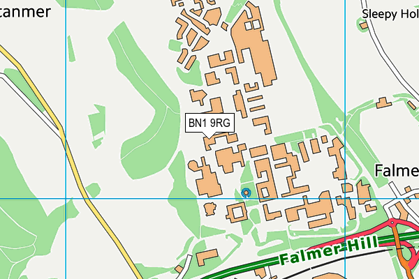 BN1 9RG map - OS VectorMap District (Ordnance Survey)