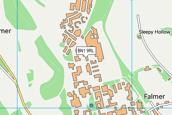 BN1 9RL map - OS VectorMap District (Ordnance Survey)