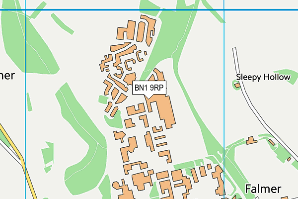 BN1 9RP map - OS VectorMap District (Ordnance Survey)