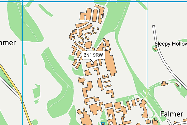 BN1 9RW map - OS VectorMap District (Ordnance Survey)