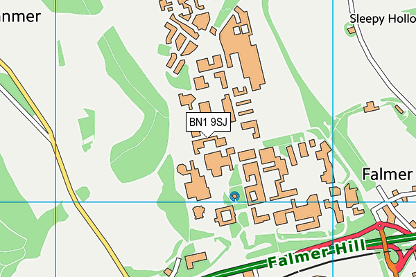 BN1 9SJ map - OS VectorMap District (Ordnance Survey)