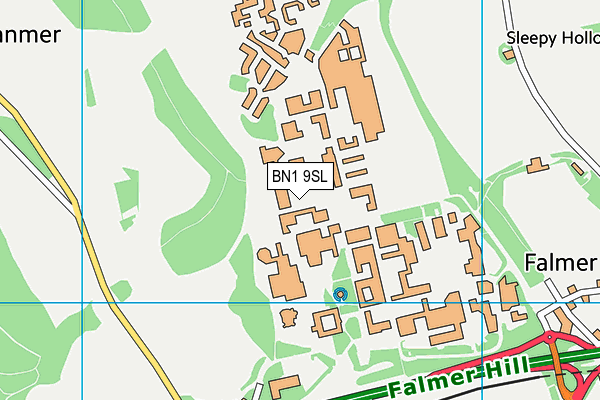 BN1 9SL map - OS VectorMap District (Ordnance Survey)