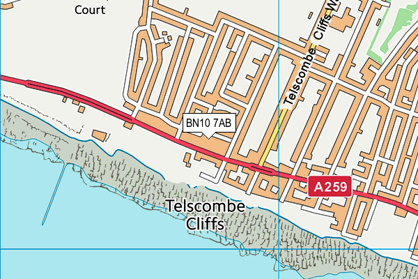 BN10 7AB map - OS VectorMap District (Ordnance Survey)
