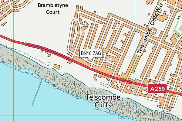 BN10 7AG map - OS VectorMap District (Ordnance Survey)