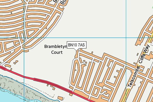 BN10 7AS map - OS VectorMap District (Ordnance Survey)