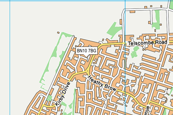 BN10 7BG map - OS VectorMap District (Ordnance Survey)