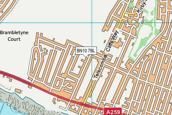 BN10 7BL map - OS VectorMap District (Ordnance Survey)