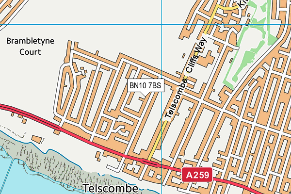 BN10 7BS map - OS VectorMap District (Ordnance Survey)