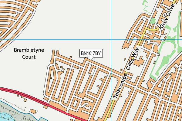 BN10 7BY map - OS VectorMap District (Ordnance Survey)