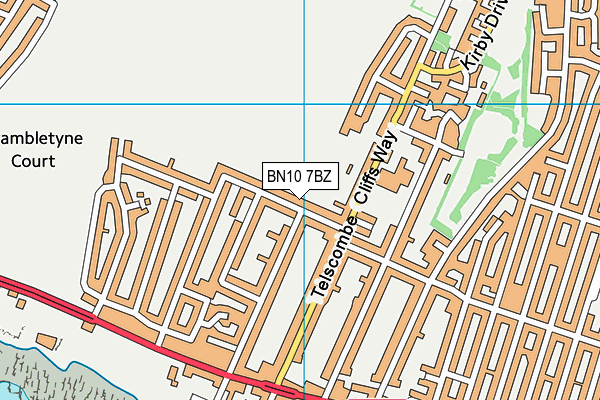 BN10 7BZ map - OS VectorMap District (Ordnance Survey)
