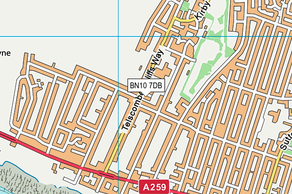 BN10 7DB map - OS VectorMap District (Ordnance Survey)