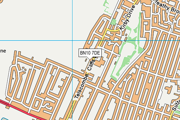 BN10 7DE map - OS VectorMap District (Ordnance Survey)