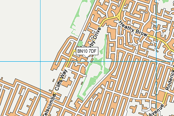 BN10 7DF map - OS VectorMap District (Ordnance Survey)