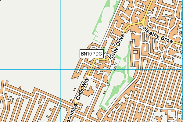 BN10 7DG map - OS VectorMap District (Ordnance Survey)