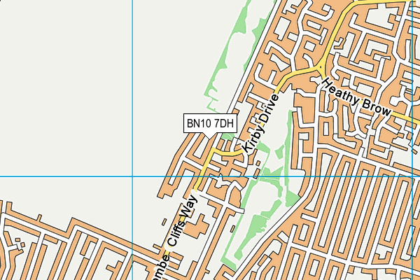 BN10 7DH map - OS VectorMap District (Ordnance Survey)