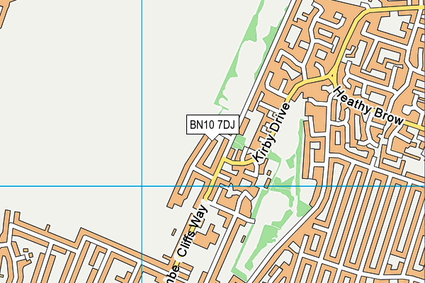 BN10 7DJ map - OS VectorMap District (Ordnance Survey)
