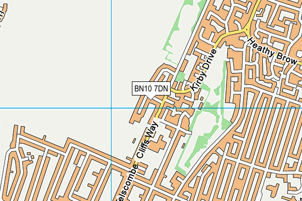 BN10 7DN map - OS VectorMap District (Ordnance Survey)