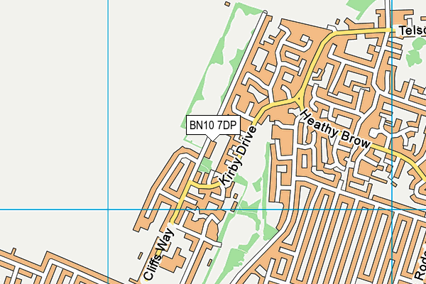 Telscombe Playing Fields map (BN10 7DP) - OS VectorMap District (Ordnance Survey)