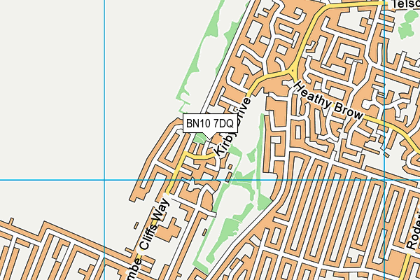 BN10 7DQ map - OS VectorMap District (Ordnance Survey)