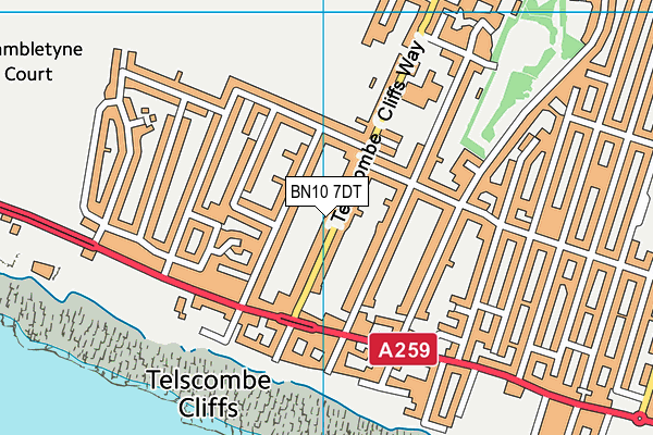BN10 7DT map - OS VectorMap District (Ordnance Survey)