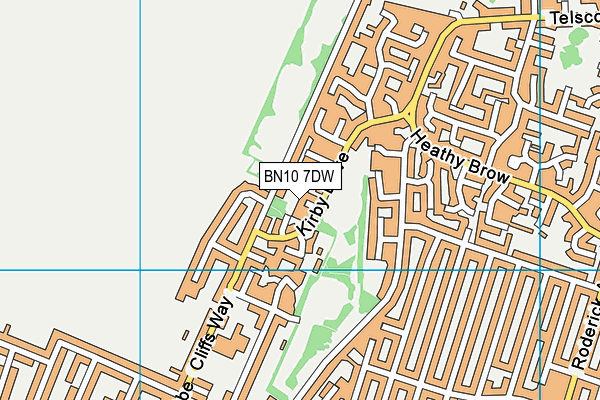 BN10 7DW map - OS VectorMap District (Ordnance Survey)