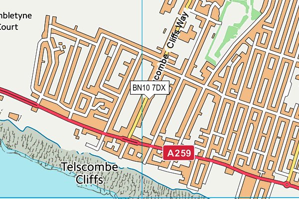 BN10 7DX map - OS VectorMap District (Ordnance Survey)