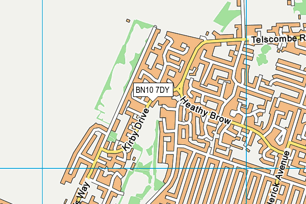 BN10 7DY map - OS VectorMap District (Ordnance Survey)
