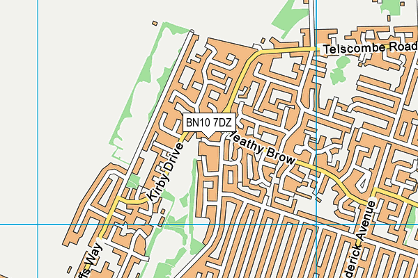 BN10 7DZ map - OS VectorMap District (Ordnance Survey)