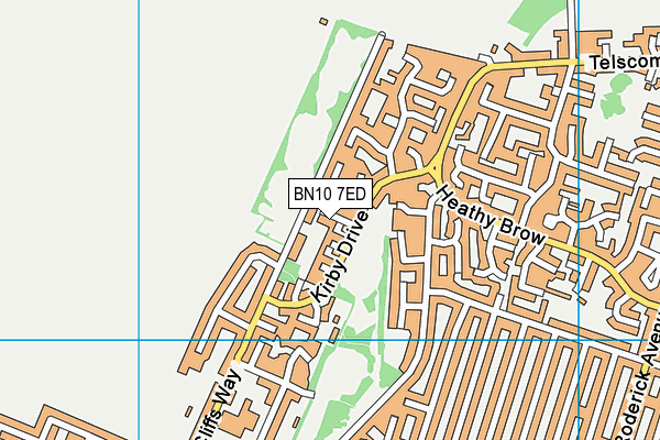 BN10 7ED map - OS VectorMap District (Ordnance Survey)