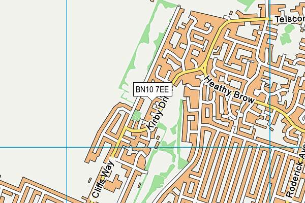 BN10 7EE map - OS VectorMap District (Ordnance Survey)