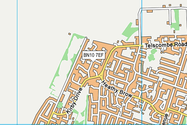 BN10 7EF map - OS VectorMap District (Ordnance Survey)