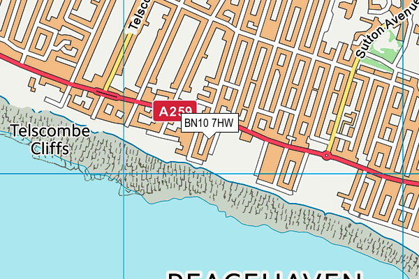 BN10 7HW map - OS VectorMap District (Ordnance Survey)