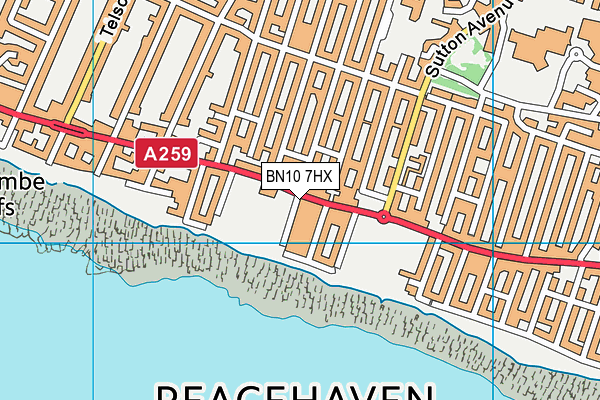 BN10 7HX map - OS VectorMap District (Ordnance Survey)