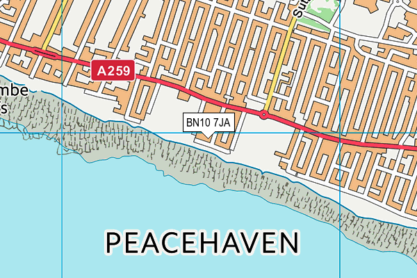 BN10 7JA map - OS VectorMap District (Ordnance Survey)