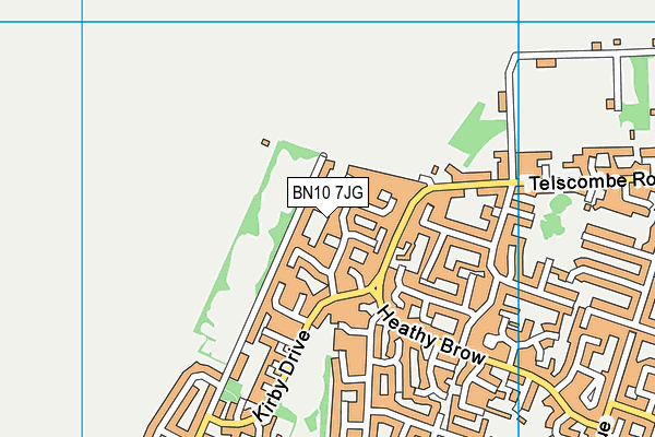 BN10 7JG map - OS VectorMap District (Ordnance Survey)