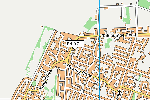 BN10 7JL map - OS VectorMap District (Ordnance Survey)