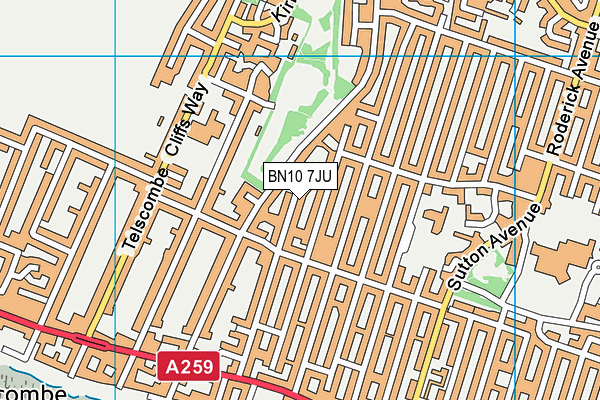 BN10 7JU map - OS VectorMap District (Ordnance Survey)