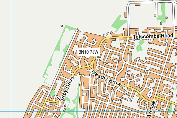 BN10 7JW map - OS VectorMap District (Ordnance Survey)