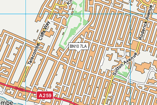 BN10 7LA map - OS VectorMap District (Ordnance Survey)